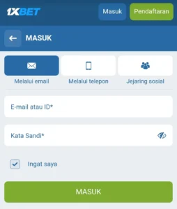Login Menggunakan Alamat Email Terdaftar